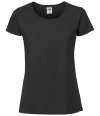 SS720 614240 Fruit of the Loom Ladies Iconic 195 T-Shirt Black colour image